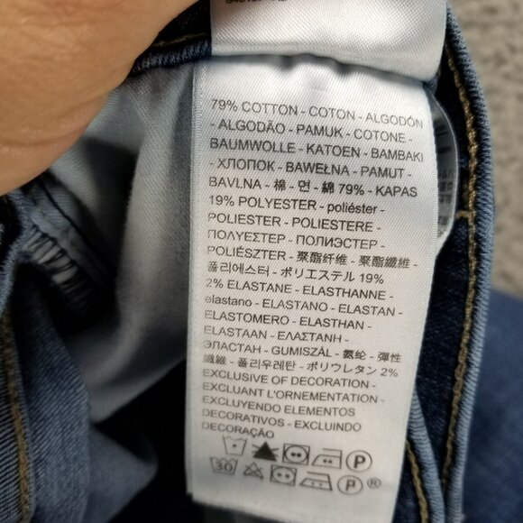 Levis Jeans Womens 32 Blue 311 Shaping Skinny Stretch Distressed Denim *Read* - Picture 12 of 14